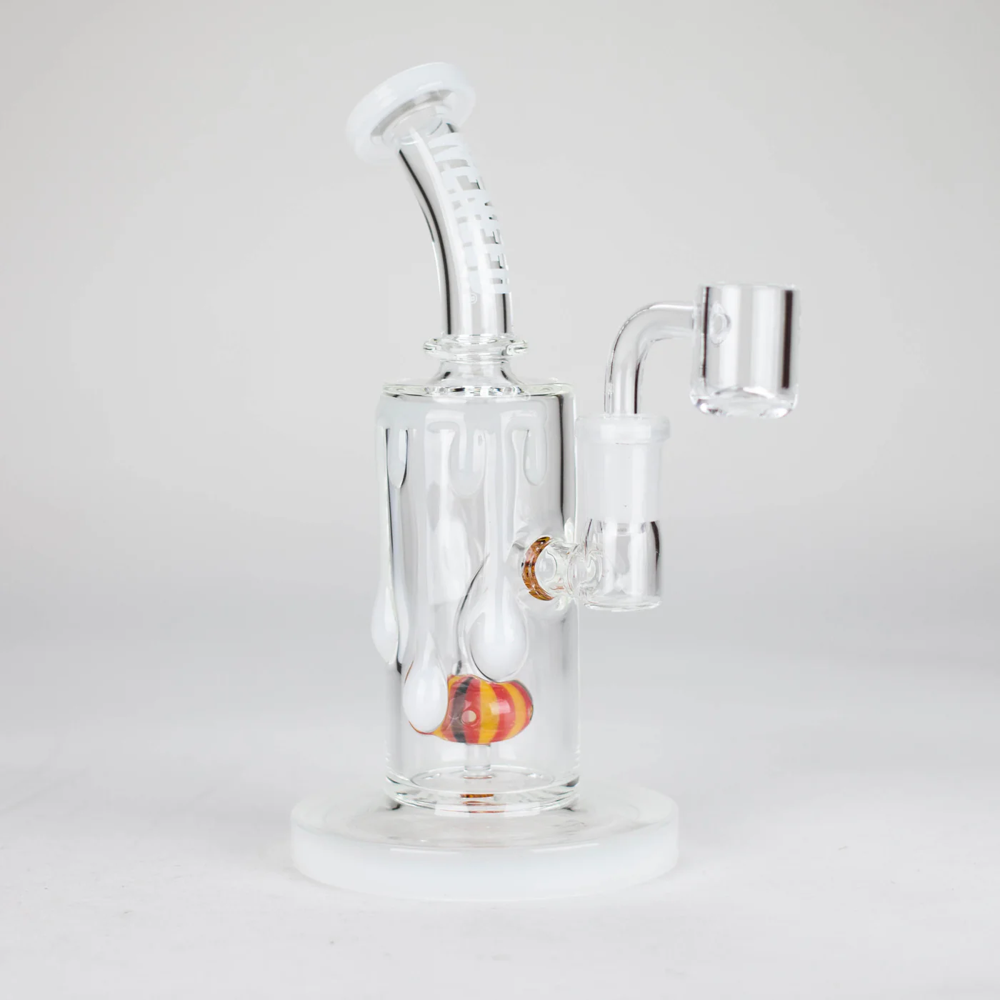 Pumpkin Flow Glass Bong White