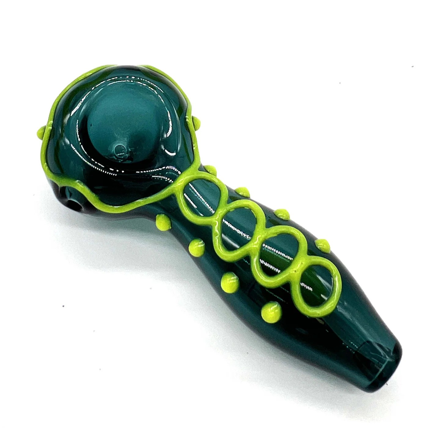 Dark Glass Smoking Spoon Hand